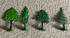 LEGO Vintage 1960s Flat Trees x 4