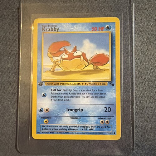 Krabby 1995 pokémon tcg card - pokémon,