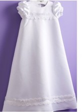 White satin christening Gown