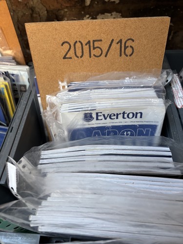 Everton home programmes - everton,