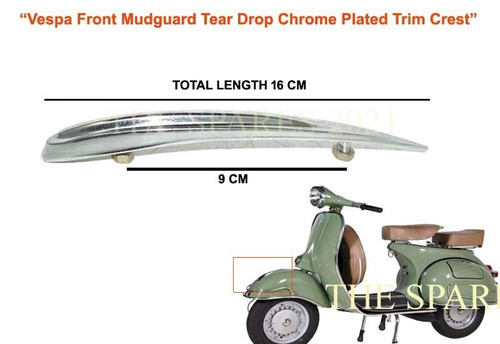 Vespa front mudguard tear drop - vespa,