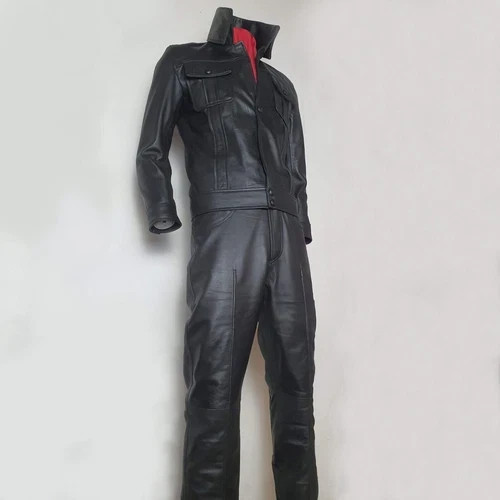 Men black genuine - genuine, leather