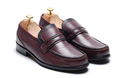Loake burgundy shoes loafers - burgundy,