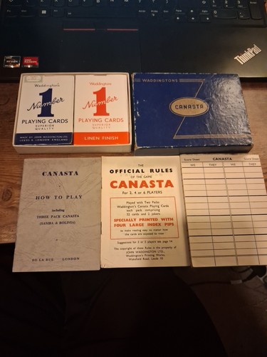 Waddingtons canasta card - card, game