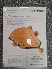 Snugpak Journey Duo Tent 2 Person Sunburst Orange - Camping Bushcraft Survival