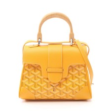 GOYARD Saigon Mini Handbag Coated Canvas Orange Yellow Multicolor #RC905