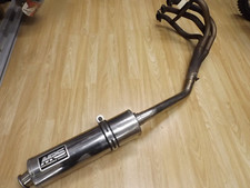 Kawasaki ZR750 K1H exhaust with aftermarket can