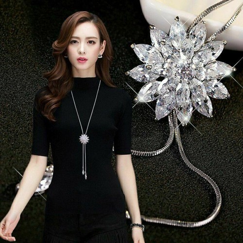 Women crystal pendant long - crystal,