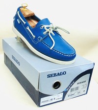 Sebago Docksides Blue Leather