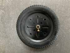 Meccano 3” Black pulley # 19b with 3” Black Rubber Tyre # 142b Good Condition