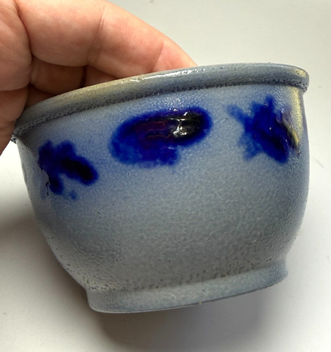 Hand painted salt glazed - painted,
