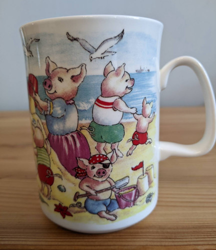 Vintage pigs the beach fine - on,