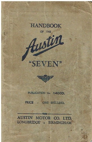 Austin seven saloon - 7, &