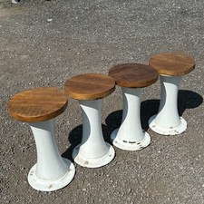 Antique Ships Bollard Stools Reclaimed Vintage Mooring Post Steel Wooden Seats