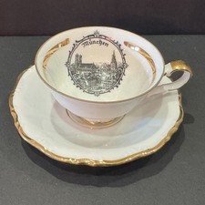Bavaria Cup and Saucer Set Munchen Souvenir Germany Vintage