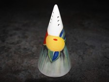 WEDGWOOD CLARICE CLIFF BIZARRE CITRUS CONICAL SUGAR SHAKER IN MINT CONDITION