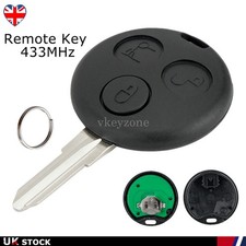 433Mhz For Smart Car 3 Button Remote Key Fob City Roadster Fortwo Forfour Coupe