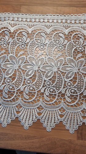White guipure trim edging - guipure,