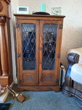 Jaycee dark oak leaded glass