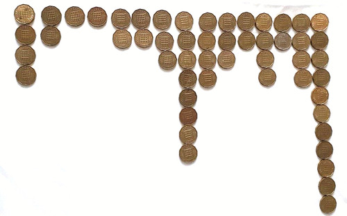 Great britain pence - 3, coins