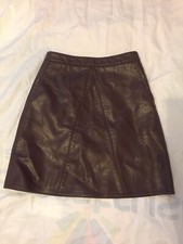 ZARA BASIC LEATHER SKIRT SZ