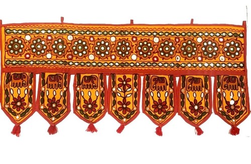 Yellow toran elephant door - toran,