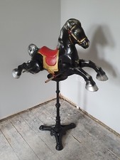 vintage mobo rocking horse Mounted On A Cast Iron Base