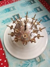 Vtg Toledo 18 Mini Sword Brass Gold Cocktail Appetizer Skewers Complete, 1960's 