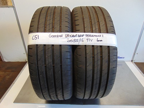 205 tyres pair - 205/55/16, of