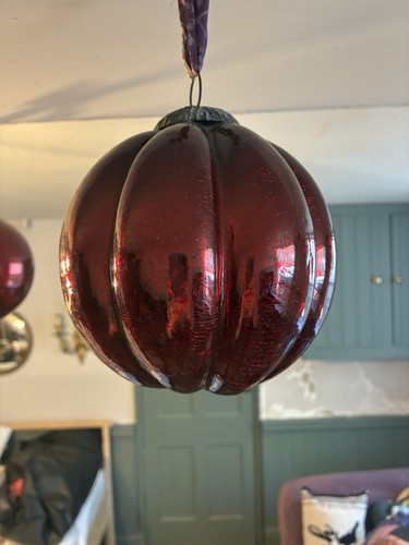 Metallic red crackle glass - metallic,