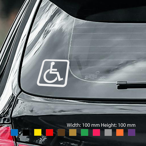 Disabled wheelchair decal - wheelchair,