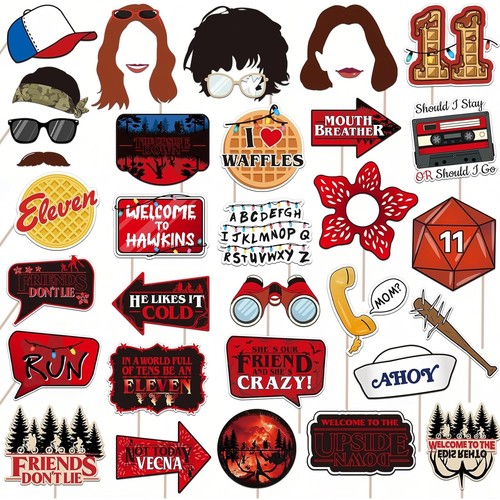 34pcs stranger things themed - 34pcs,