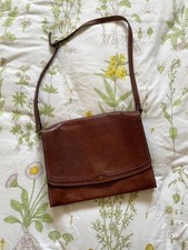 The Bridge Italian leather crossbody chestnut brown satchel crossbody bag