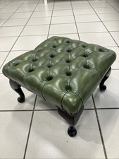 Green Leather Buttoned
