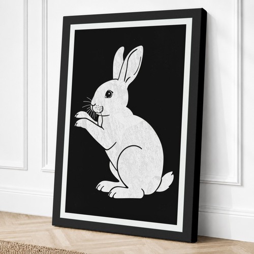 White rabbit profile - white,