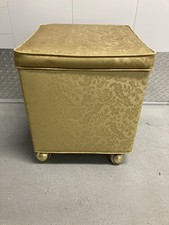 Vintage  Mid Century Stump Home Specialties wheeled Sewing Ottoman/Chair/Box