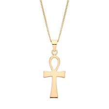 9ct Yellow Gold on Silver Ankh