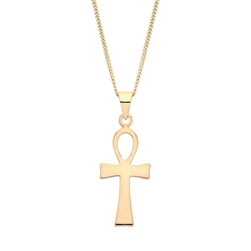 9ct yellow gold silver ankh - gold, on