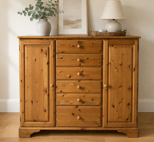 Ducal pine sideboard cabinet - ducal,