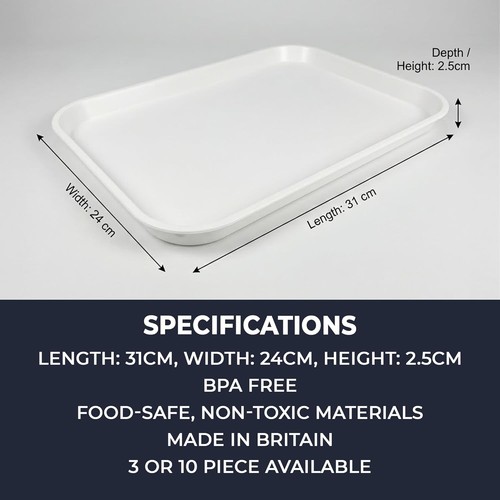 White plastic food display - plastic,