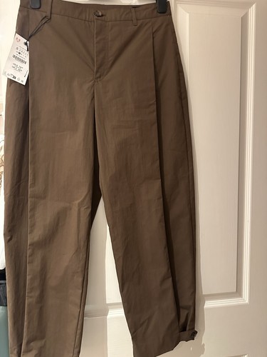 Zara brown pleated cargo - zara,