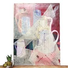 Large Original Abstract Painting Canvas Collage Artwork Signed Mixed Media Art