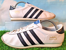 ADIDAS TRAINING 76 SPEZIAL SPZL TRAINERS SIZE 9.5 WHITE LEATHER / BLACK TRIM