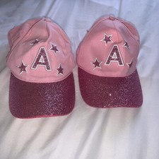 Girls Pink Skip Cap Letter A