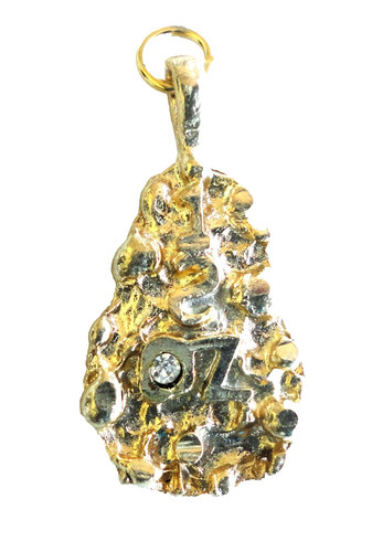 Pendant gold plated nugget - ,