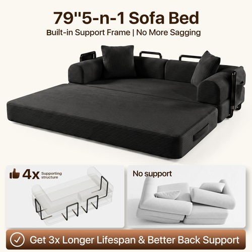 Convertible sleeper sofa - 80",