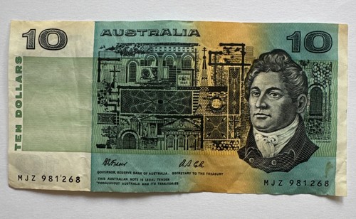 Old paper australian 10 - old,
