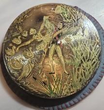 1950s VINTAGE LE RAGE SWAN LAKE BALLET DANCERS POWDER COMPACT