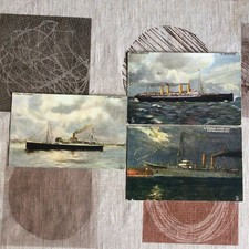 Tucks Oilette Post Cards Celebrated Liners 3 Post Cards. Prinz Waldemar etc 