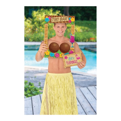 Hawaiian tiki bar selfie - tiki, scene